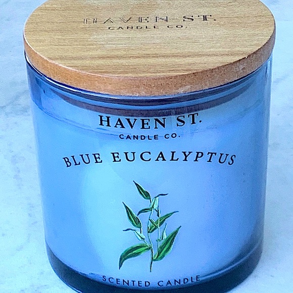 HAVEN STREET CANDLE BLUE EUCALYPTUS RICHLY SCENTED NEW - Picture 2 of 3